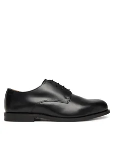 Calvin Klein Półbuty Ess Rubber Derby Lth HM0HM02056 Czarny - Półbuty męskie - miniaturka - grafika 1