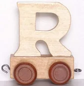 Pociągi dla dzieci - Small Foot Design Wagonik z literą R - miniaturka - grafika 1