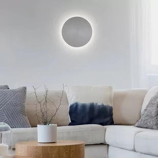 Paul Neuhaus Kinkiet LED na baterię Puntua Ø 18 cm szary - Lampy ścienne - miniaturka - grafika 1