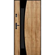 Drzwi zewnętrzne - Pantor Drzwi zewnętrzne stalowe wejściowe Lyon Black Dąb Turner 90 prawe - miniaturka - grafika 1