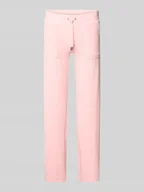 Spodnie damskie - Spodnie dresowe z elastycznym ściągaczem - miniaturka - grafika 1