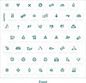 Zabawki interaktywne dla dzieci - FluentPet - Basic Stickers Ideogram - naklejki na przyciski z piktogramami - miniaturka - grafika 1