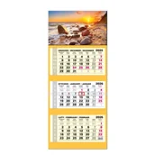 Kalendarze - Kalendarz 2026 trójdzielny Lux gł. wypukła Bałtyk - kalendarz - miniaturka - grafika 1