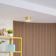 Lampy sufitowe - Reflektor LED Lindby Nivoria, 11 x 6,5 cm, kolor złoty, aluminium - miniaturka - grafika 1