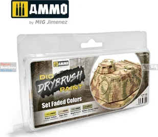 Vallejo Ammo: DIO Drybrush Paint - Set Faded Colors - Akcesoria i części modelarskie - miniaturka - grafika 1