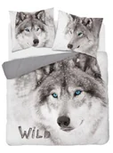 Pościel - Pościel  220x200 bawełniana Holland Husky Wilk - miniaturka - grafika 1
