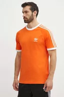 Koszulki męskie - adidas Originals t-shirt bawełniany męski kolor pomarańczowy z aplikacją IM9382 - miniaturka - grafika 1