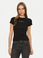 Koszulki i topy damskie - Guess Jeans T-Shirt W5RI57 KA0H1 Czarny Slim Fit - miniaturka - grafika 1