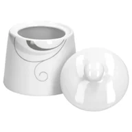 Cukiernice - Cukiernica Portofino z pokrywką Ø 90 mm, 280 ml, dekoracja winorośli Akcesoria do kawy Porcelana marki Fine - miniaturka - grafika 1