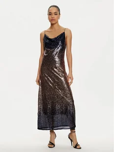 ONLY Sukienka koktajlowa Lola 15334031 Brązowy Regular Fit - Sukienki - miniaturka - grafika 1