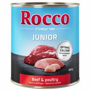 Mokra karma dla psów - Rocco Junior 24 X 800 G - Wołowina Z Wapniem - miniaturka - grafika 1