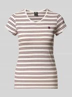 Koszulki i topy damskie - T-shirt z wyhaftowanym logo - miniaturka - grafika 1