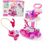 Zabawy w naśladowanie dorosłych - Landtoys, zestaw do sprzątania na wózku - miniaturka - grafika 1