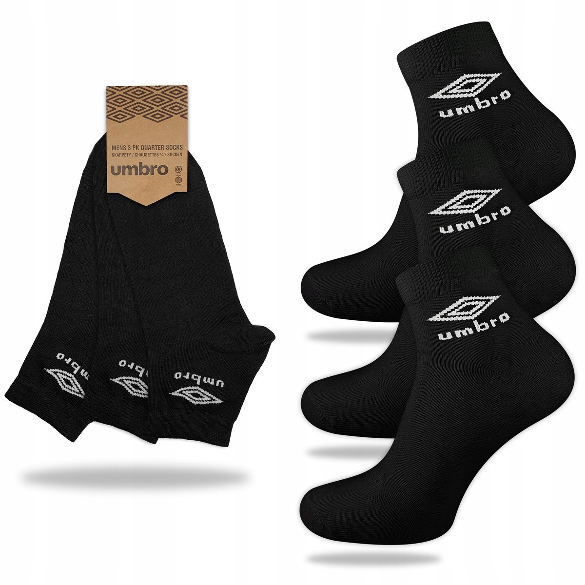 Skarpety UMBRO QUARTER 3-PAK zakostki r 43-46