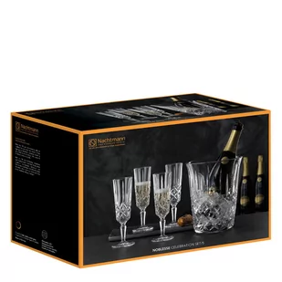 Nachtmann Noblesse Celebration zestaw do szampana 4 kieliszki + pojemnik na lód - Zestawy do wina - miniaturka - grafika 1