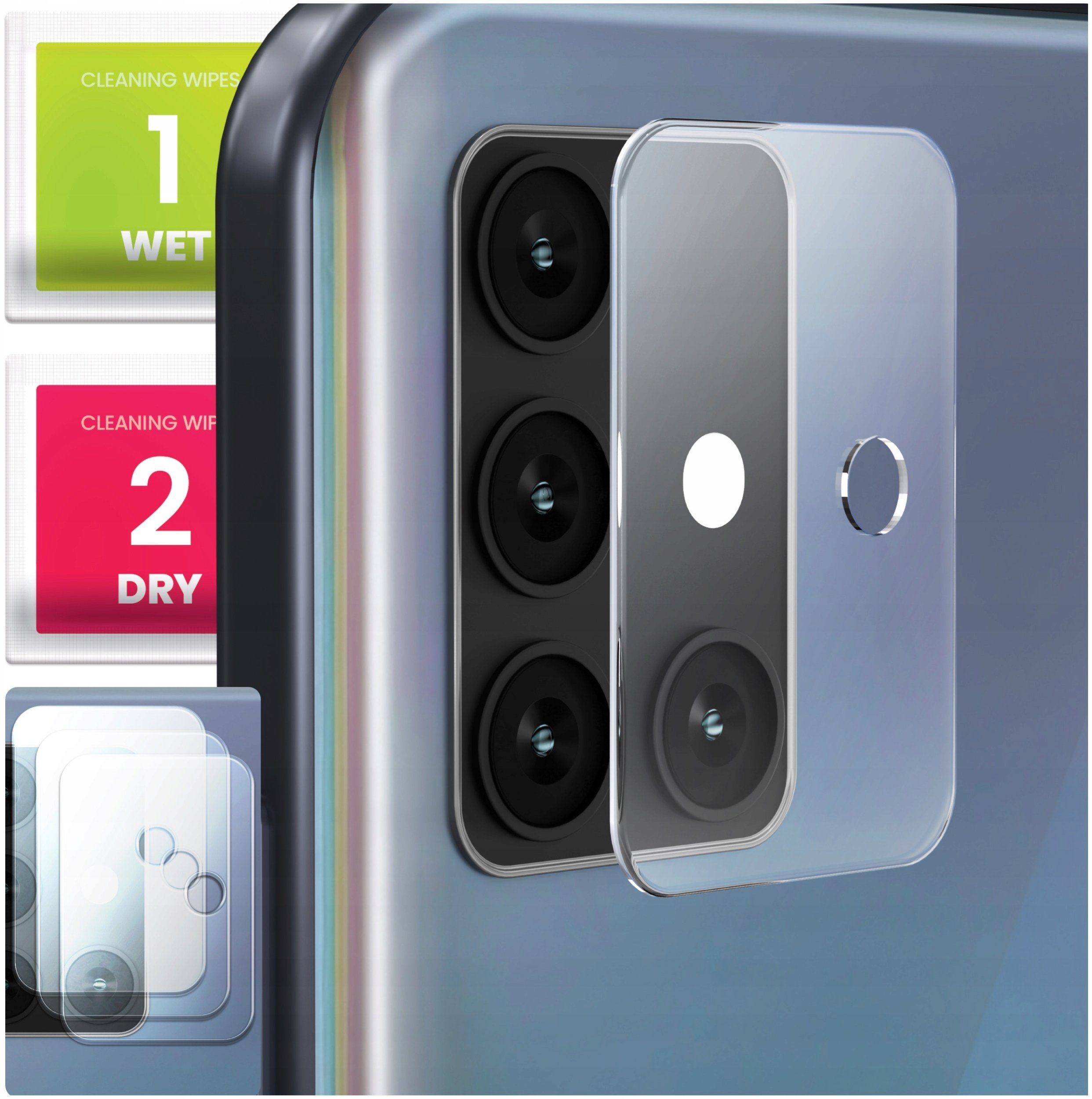 3-PAK Szkło Na Aparat Do Samsung Galaxy A51 Hartowane, Na Obiektyw, 9H