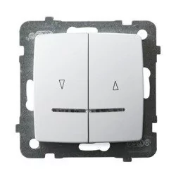 Ospel Karo biały łącznik żaluzyjny ŁP-7SS/m/00 ŁP-7SS/m/00 - Wyłączniki światła i elektryczne - miniaturka - grafika 1