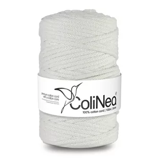 ColiNea/Sznurek bawełniany z bawełnianym rdzeniem, pleciony, 5mm, 100m, biały - Półfabrykaty do biżuterii - miniaturka - grafika 1