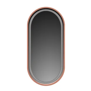 Lustro owalne LED z piaskowaniem - miedziane - 45/80 cm - Lustra - miniaturka - grafika 1