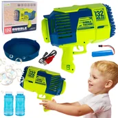 Bańki mydlane - Broń do Baniek Mydlanych Pistolet na Bańki Bazuka Bańkowa 2x Płyn - miniaturka - grafika 1