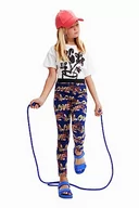 Legginsy - Desigual Dziewczęce legginsy ogrodowe, niebieski, 14 Lata - miniaturka - grafika 1