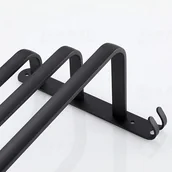 Wieszaki łazienkowe - Wieszak ścienny na ręczniki ATHOS 30 cm czarny - miniaturka - grafika 1