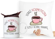 Gadżety dla niej i dla niego - ZESTAW PODUSZKA + KUBEK KOSMETYCZKI MAKIJAŻYSTKI z Nadrukiem ze Zdjęciem - miniaturka - grafika 1