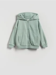 Reserved - Bawełniana bluza z kapturem - niebieski - Bluzy i sweterki niemowlęce - miniaturka - grafika 1