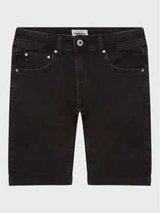 Pepe Jeans Szorty jeansowe Becket Short PB800692XR0 Czarny Slim Fit - Spodenki damskie - miniaturka - grafika 1