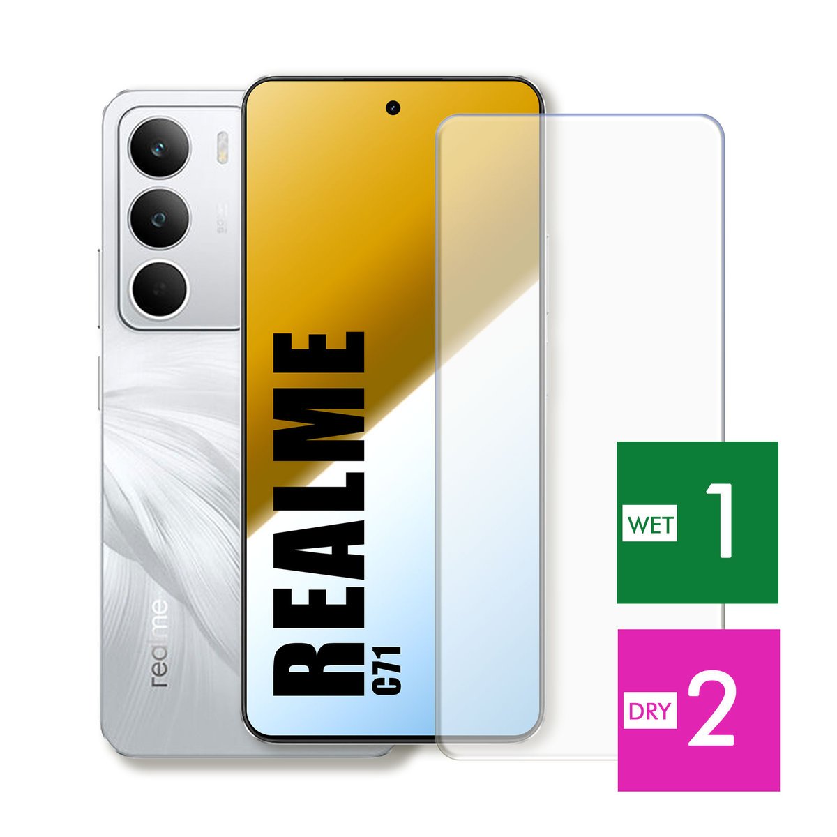SZKŁO HARTOWANE DO REALME C71 SZYBKA 9H OCHRONNE PANCERNE
