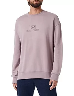 Bluzy męskie - Lee Męska bluza z logo, Purple Storm, M - grafika 1