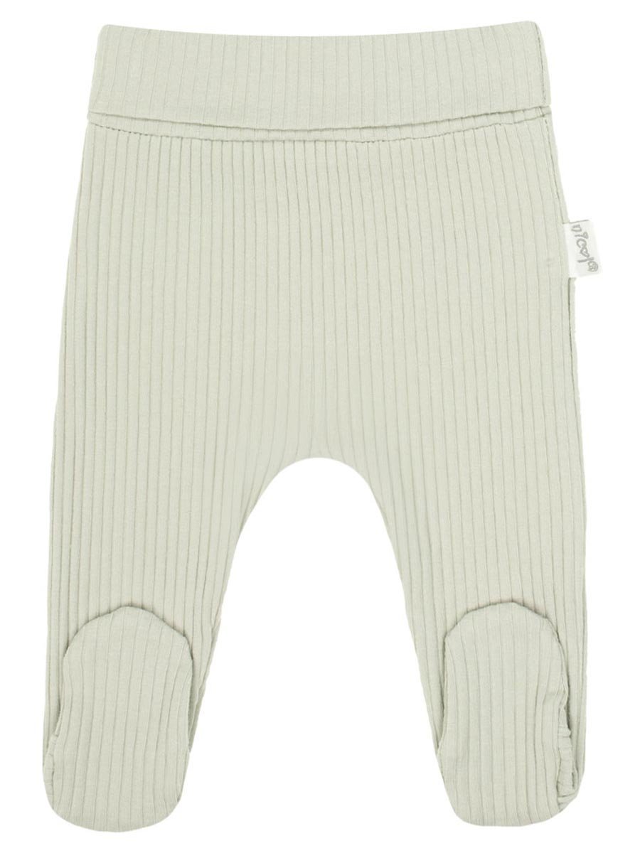 Niemowlęce półśpiochy bawełniane w prążek oliwkowe Nicol,r.62