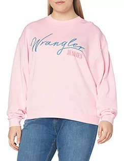 Swetry damskie - Wrangler Sweter damski High Rib Retro, Cradle Pink, XL - grafika 1
