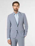 Garnitury - Strellson Męska marynarka od garnituru modułowego Mężczyźni Super Slim Fit niebieski marmurkowy, 44 - miniaturka - grafika 1