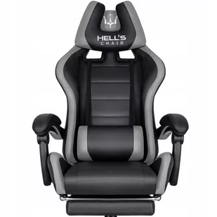 Fotel gamingowy dla gracza, biurowy, Hell's HC- 1039 Grey + GRATIS - Fotele gamingowe - miniaturka - grafika 1