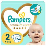 Pieluchy - Pampers Premium Care, pieluchy jednorazowe, rozmiar 2, 136 sztuk, 4kg - 8kg - miniaturka - grafika 1