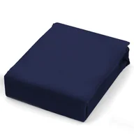 Prześcieradła - Prześcieradło z gumką Bawełna Naturalna 90x200 Alergik Granatowy - miniaturka - grafika 1