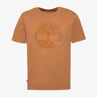 Koszulki męskie - TIMBERLAND T-SHIRT GARMENT DYE LOGO GRAPHIC TEE - Timberland - grafika 1