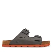 Klapki i japonki męskie - Klapki Rieker 21190-40 Szary - miniaturka - grafika 1