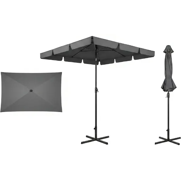 Mocny Parasol Balkonowy Łamany Ogrodowy Wodoodporny Uv 200x130cm