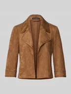 Marynarki i żakiety damskie - Żakiet z imitacji skóry z nitami - miniaturka - grafika 1