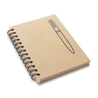Notesy i bloczki - Notes z magnesem na długopis Attract, beżowy - miniaturka - grafika 1