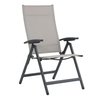 Fotele i krzesła ogrodowe - AVANTAGE mocca - aluminiowy fotel ogrodowy z funkcją rozkładania - miniaturka - grafika 1