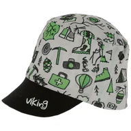 Odzież sportowa dziecięca - Czapka dziecięca z ochroną UV Viking Moko Junior 74 szary-khaki - miniaturka - grafika 1