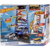 Zabawki konstrukcyjne - Hot Wheels City, zestaw, wyścigowa wieża transformacja, HKX 43 - miniaturka - grafika 1