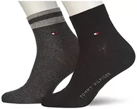 Skarpetki męskie - Tommy Hilfiger Męskie skarpety Neppy Quarter, czarny, 43 EU - miniaturka - grafika 1