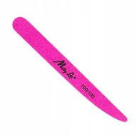Akcesoria do paznokci - Allepaznokcie Pilnik do paznokci slim infinity 100/100 neon pink organic drewniane MollyLac - miniaturka - grafika 1