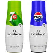 Syropy i koncentraty owocowe - 2x SYROP SODASTREAM DO SATURATORA KONCENTRAT PEPSI + 7UP ZERO BEZ CUKRU - miniaturka - grafika 1