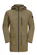 Płaszcze damskie - Jack Wolfskin Norden Port Parka Płaszcz Szary Oliwkowy L - miniaturka - grafika 1