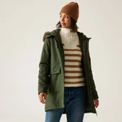 Kurtki i kamizelki sportowe damskie - Regatta Płaszcz damski przejściowy ocieplany przeciwdeszczowy Sabinka Zielony, Rozmiar: 52 - miniaturka - grafika 1